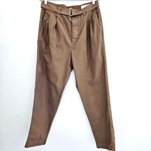Officine Generale Men's Pleated Chino Italian Organic Cotton Pants